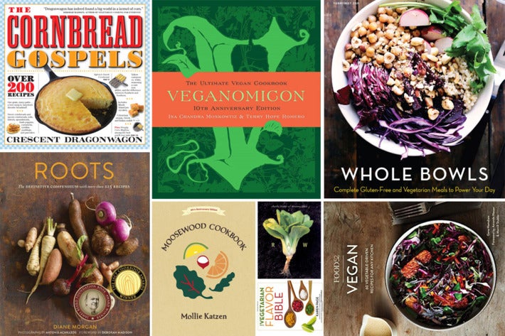 Collage of various cookbooks.